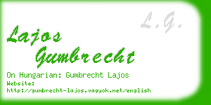 lajos gumbrecht business card